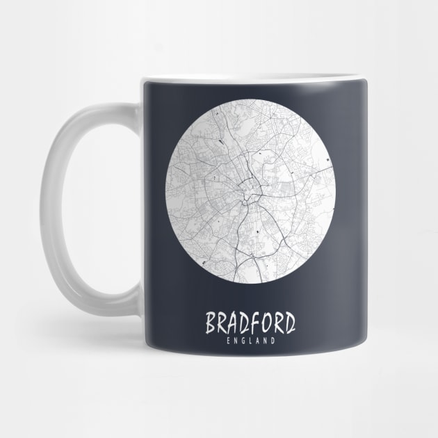 Bradford, England, UK City Map - Full Moon by deMAP Studio